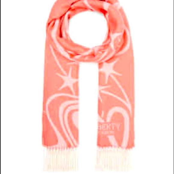 Liberty London lanthe Star Coral X-Large Scarf - Picture 2 of 9